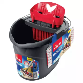 Dweilsysteem Vileda SuperMocio Revolution eentank zwart rood wit