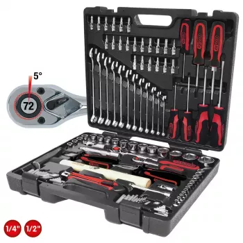 KS Tools CHROMEplus 1/4" + 1/2" universele gereedschapsset, 97 stuks (918.0797)