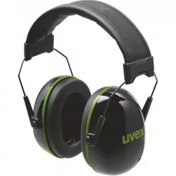 Uvex K10 veiligheidsbril met hoofdbeugel zwart groen bouw
