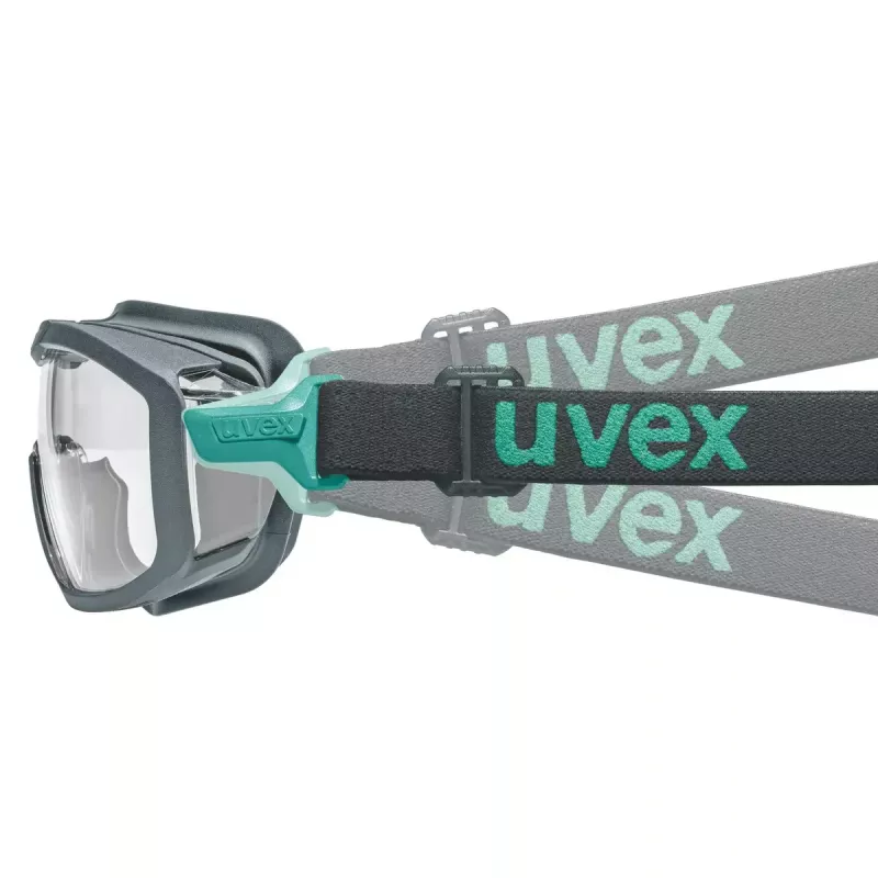Veiligheidsbril Uvex i-guard+ polycarbonaat zwart blauw transparante glazen