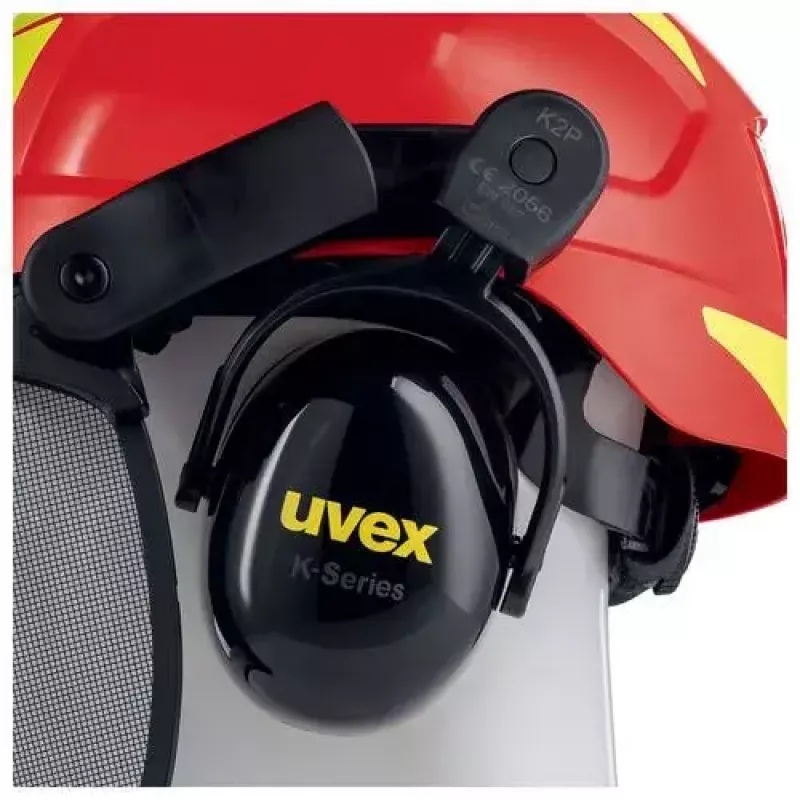 Veiligheidshelm Uvex 9774238 hogedichtheidpolyethyleen HDPE rood geel
