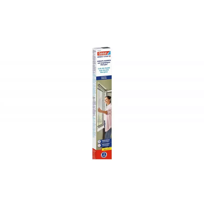 tesa Insect Stop Clip On 55360-00001-00 muggennet, 1,2 x 1,4 m, antraciet