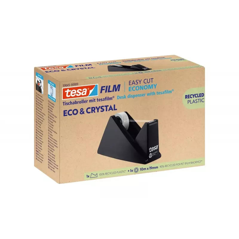 Plakband Tesa Eco & Crystal polystyreen (PS) zwart
