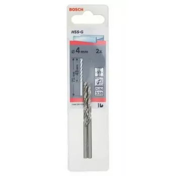 Spiraalboor Bosch metaalboor HSS-G DIN 338 4 mm 2 stuks