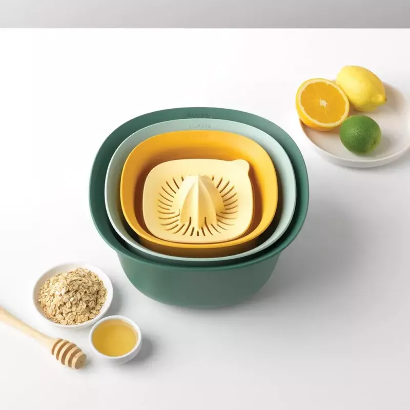 Set Brabantia Tasty+ stapelbaar 3,2L blauw groen geel