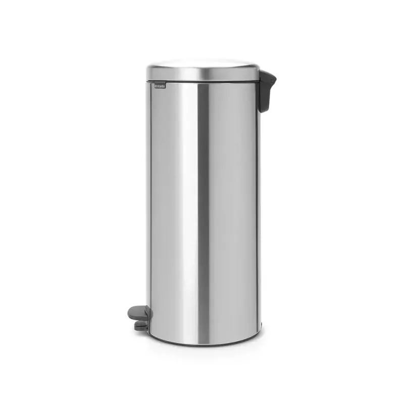 Pedaalemmer Brabantia newIcon rond geborsteld staal diameter 30 cm
