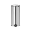 Pedaalemmer Brabantia newIcon rond geborsteld staal diameter 30 cm