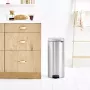 Pedaalemmer Brabantia newIcon rond geborsteld staal diameter 30 cm