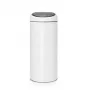Touch Bin Brabantia 30L rond kunststof RVS wit