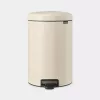 Brabantia NewIcon 20 L ronde beige afvalemmer