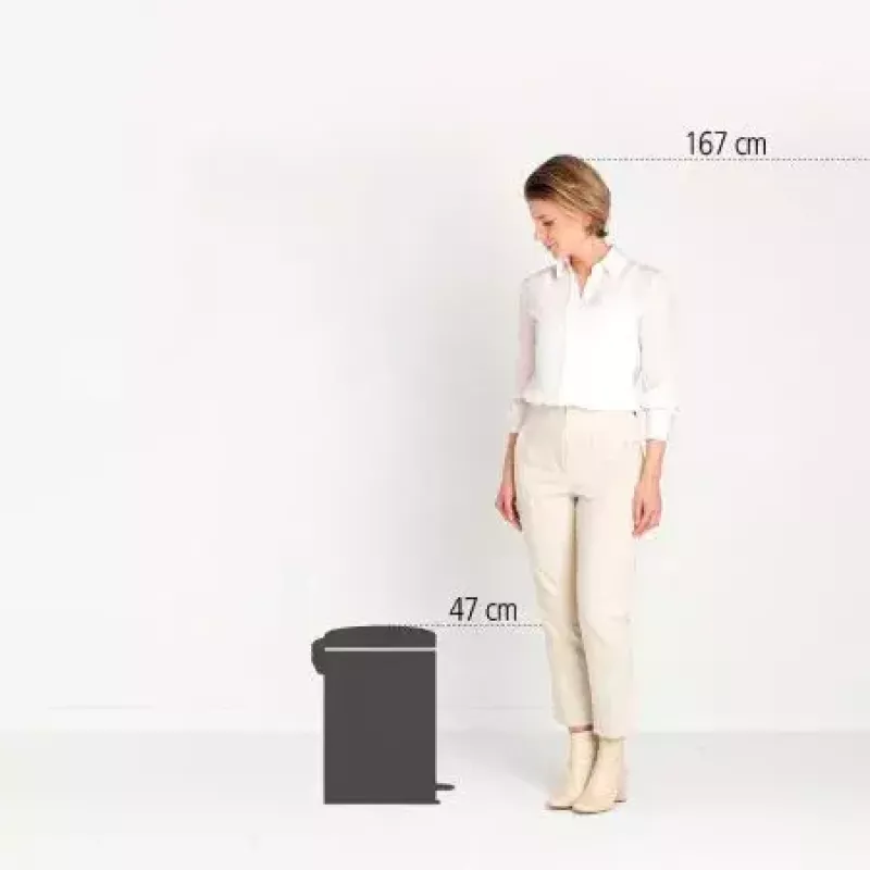 Brabantia NewIcon 20 L ronde beige afvalemmer