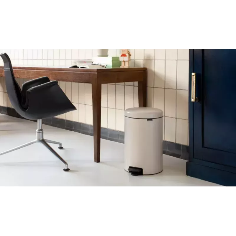 Brabantia NewIcon 20 L ronde beige afvalemmer