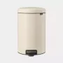 Brabantia NewIcon 20 L ronde beige afvalemmer
