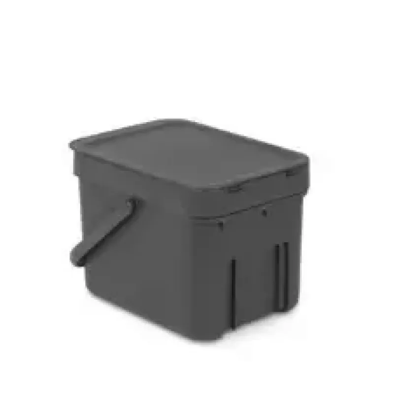 Afvalemmer Brabantia 109720 6L rechthoekig grijs
