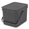 Afvalemmer Brabantia 109720 6L rechthoekig grijs