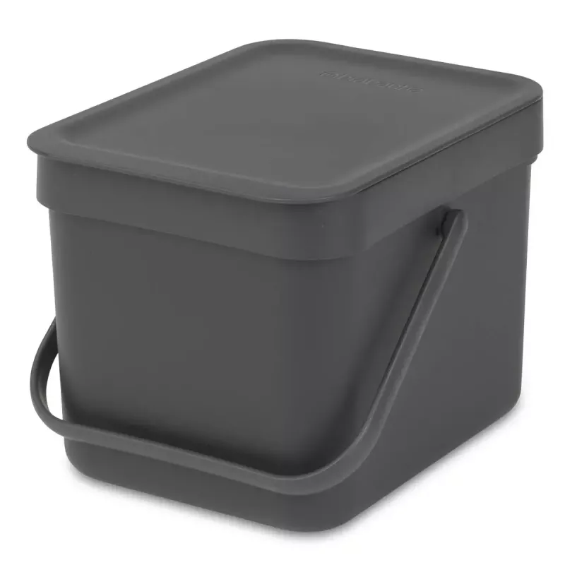 Afvalemmer Brabantia 109720 6L rechthoekig grijs
