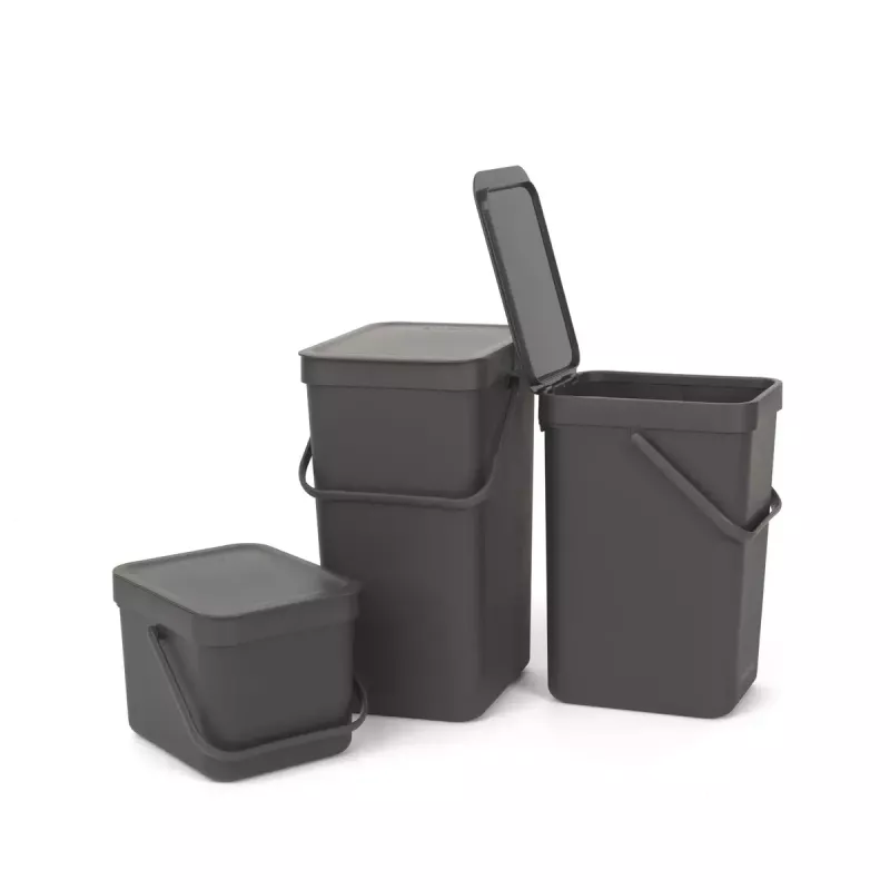 Afvalemmer Brabantia 109720 6L rechthoekig grijs