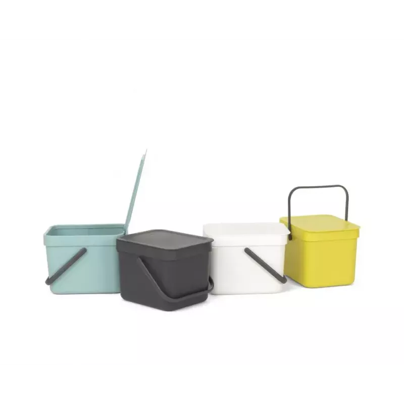 Afvalemmer Brabantia 109720 6L rechthoekig grijs