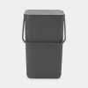 Brabantia 129940 afvalemmer 25 l rechthoekig kunststof grijs