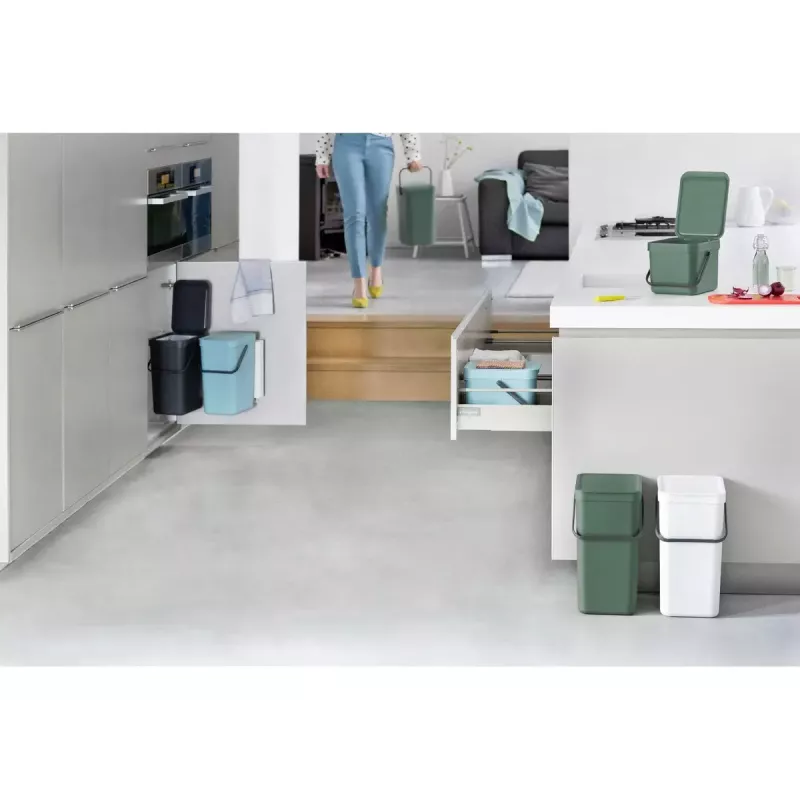 Brabantia Sort & Go afvalbak 3 l groen breedte 188 mm diepte 139 mm hoogte 181 mm