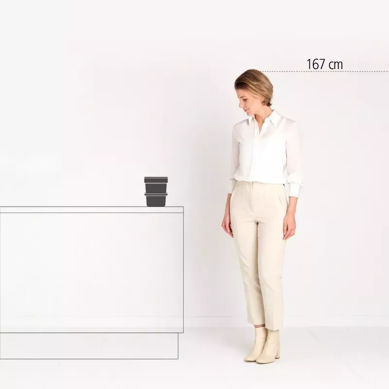 Brabantia Sort & Go afvalbak 3 l groen breedte 188 mm diepte 139 mm hoogte 181 mm