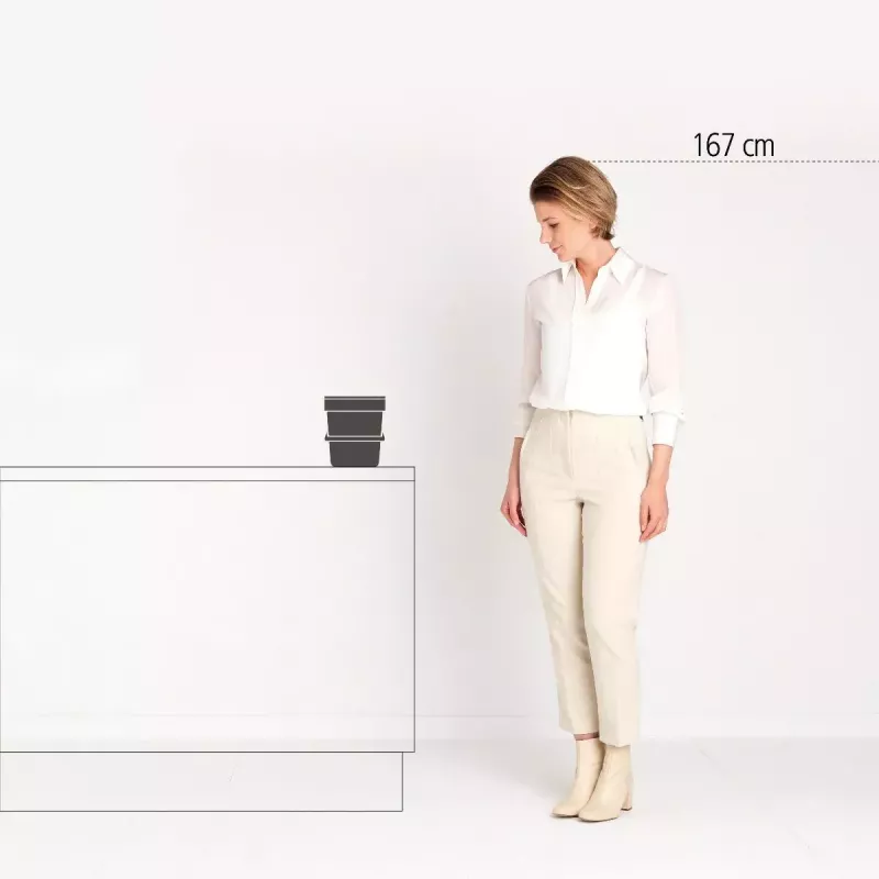 Brabantia Sort & Go 6 l grijs afvalemmer 200x245x181 mm