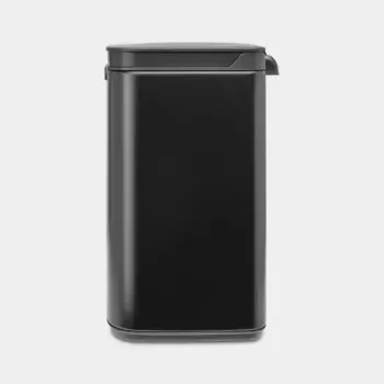 Brabantia Bo afvalemmer 4 l rechthoekig, stalen behuizing, zwart, 200×172×272 mm
