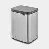 Brabantia Bo afvalemmer 4 l rechthoekig staal zwart 22 28 49