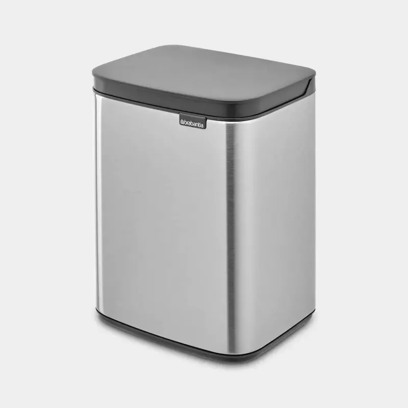 Brabantia Bo afvalemmer 4 l rechthoekig staal zwart 22 28 49