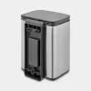 Brabantia Bo afvalemmer 4 l rechthoekig staal zwart 22 28 49