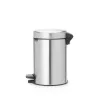 Brabantia newIcon pedaalemmer rond geborsteld RVS