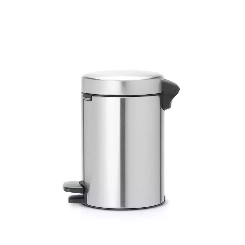 Brabantia newIcon pedaalemmer rond geborsteld RVS