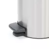 Brabantia newIcon pedaalemmer rond geborsteld RVS