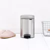 Brabantia newIcon pedaalemmer rond geborsteld RVS
