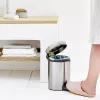 Brabantia newIcon pedaalemmer rond geborsteld RVS