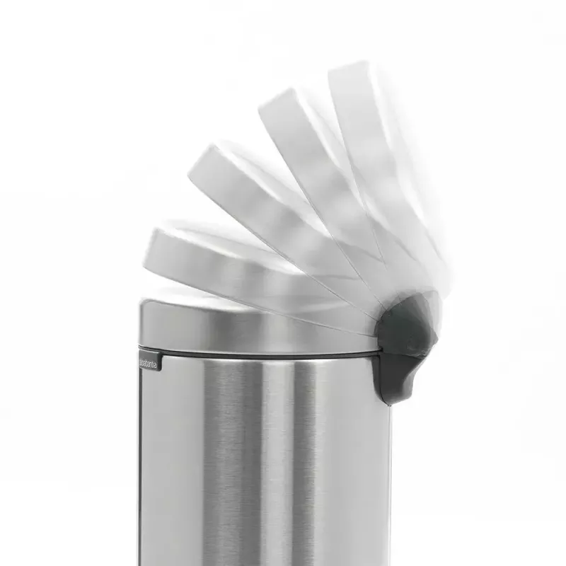 Brabantia newIcon pedaalemmer rond geborsteld RVS