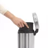 Brabantia newIcon pedaalemmer rond geborsteld RVS