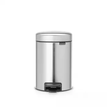 Brabantia newIcon pedaalemmer rond geborsteld RVS
