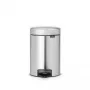 Brabantia newIcon pedaalemmer rond geborsteld RVS