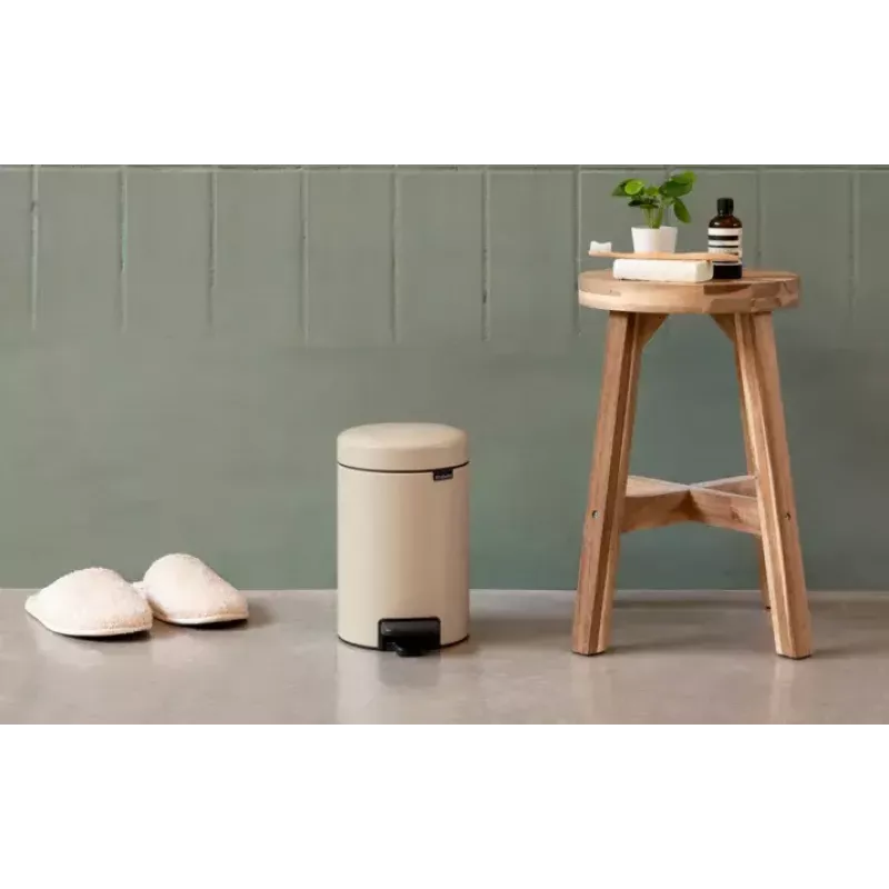 Brabantia NewIcon 5 l ronde beige afvalemmer