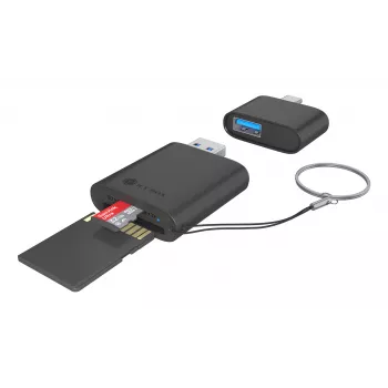 ICY BOX 2-in-1 kaartlezer via USB Type-A & USB Type-C interface
