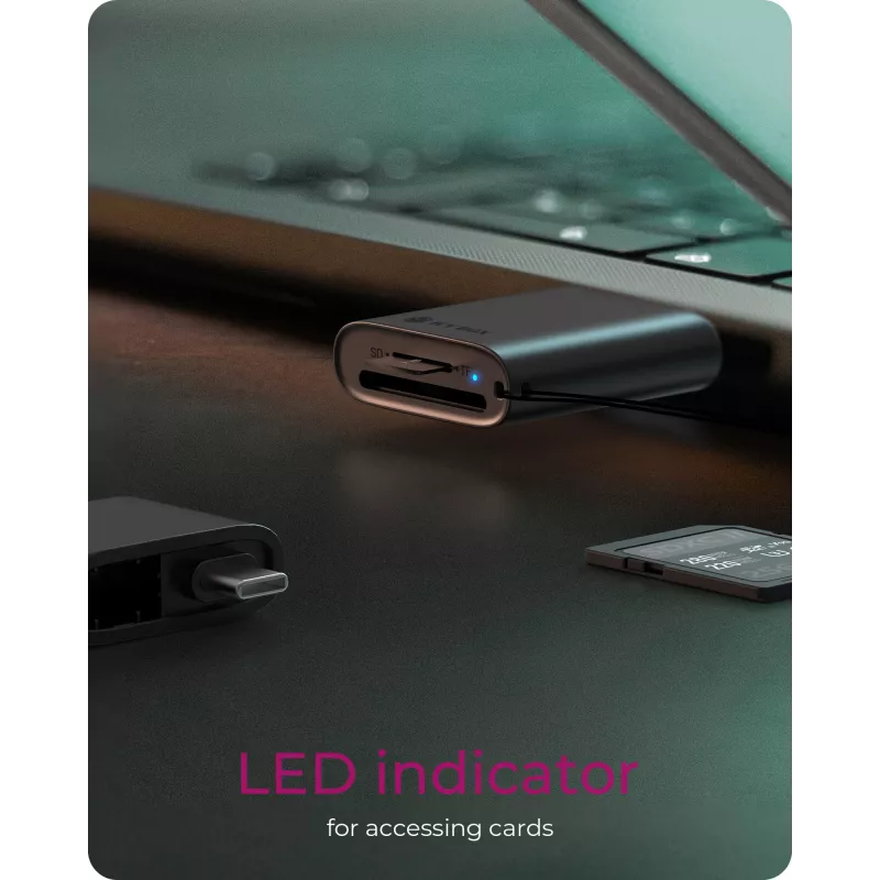 ICY BOX 2-in-1 kaartlezer via USB Type-A & USB Type-C interface
