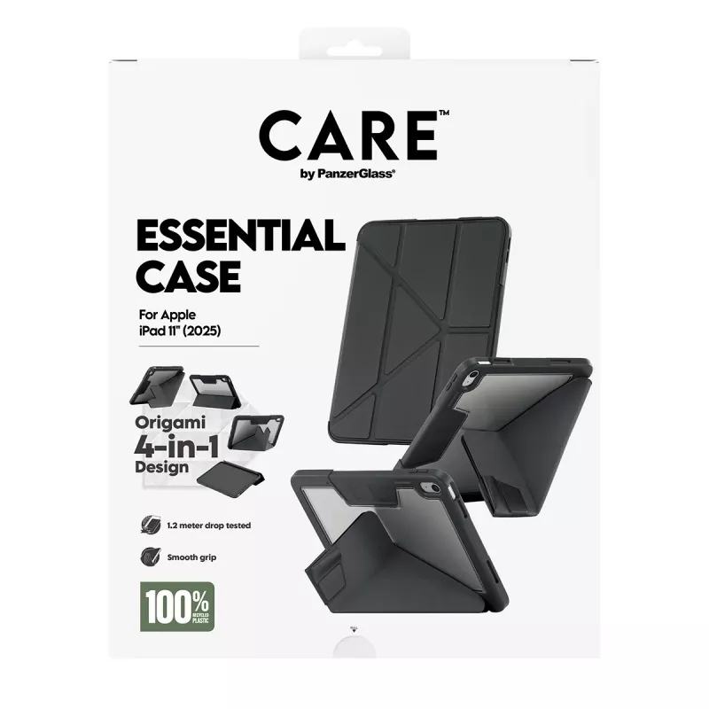Tablethoes PanzerGlass TPU Essential Case voor iPad 11 (2025) – zwart