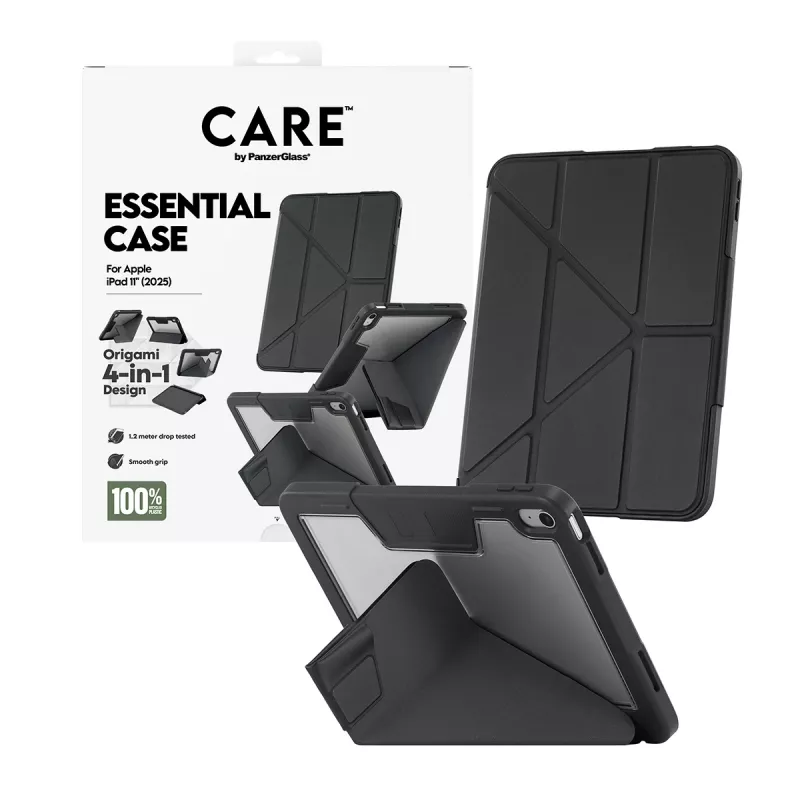 Tablethoes PanzerGlass TPU Essential Case voor iPad 11 (2025) – zwart