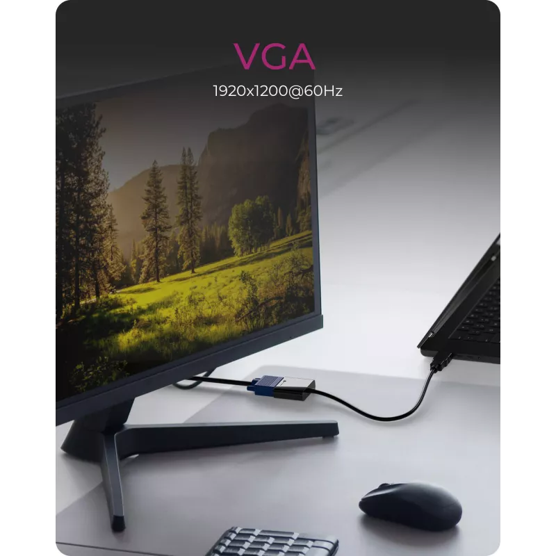 HDMI-naar-VGA-adapter IcyBox IB-AC502a — HDMI A (stekker) naar VGA (bus) adapter