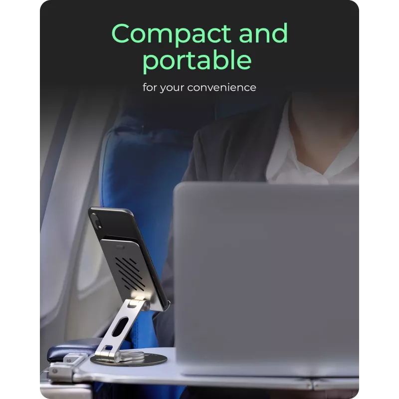 Smartphone- en tabletstandaard icybox IB-TH201-R — 360° draaibare standaard voor telefoons en tablets