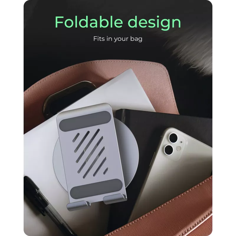 Smartphone- en tabletstandaard icybox IB-TH201-R — 360° draaibare standaard voor telefoons en tablets