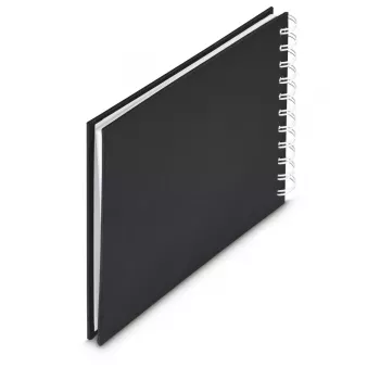 Hama Fine Art fotoalbum zwart 30 bladen 14 x 14 cm spiraalband