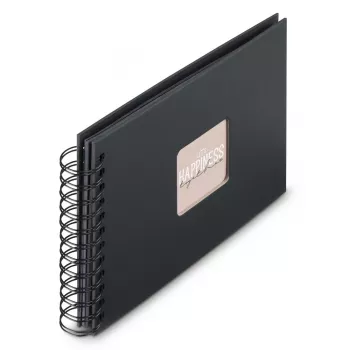 Hama 00009833 Fine Art spiraalfotoalbum 24x17, 50 zwarte bladen, New Black