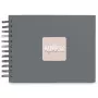 Hama 00009839 Fine Art spiraalfotoalbum 24x17, 50 zwarte bladen, Stone Grey